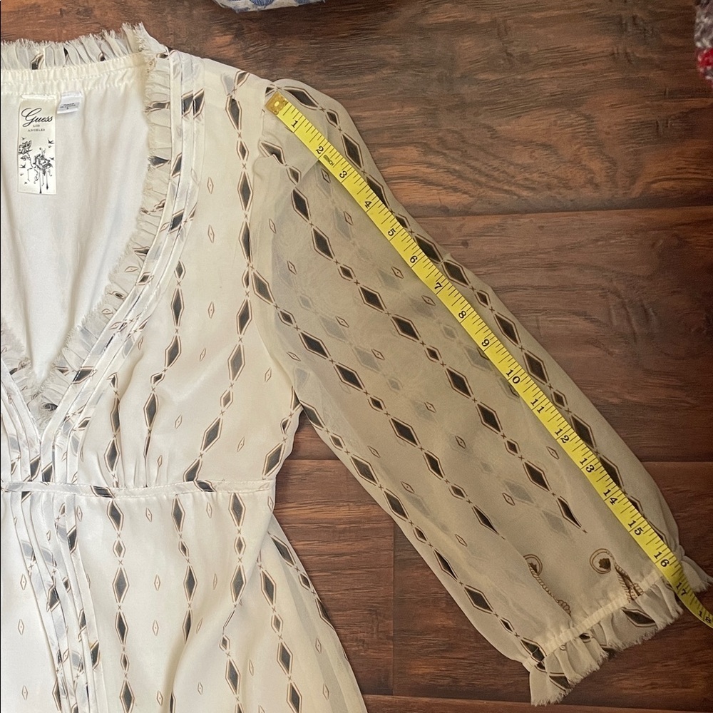 Guess White and Black Patterned Mini Dress - Picture 10 of 11